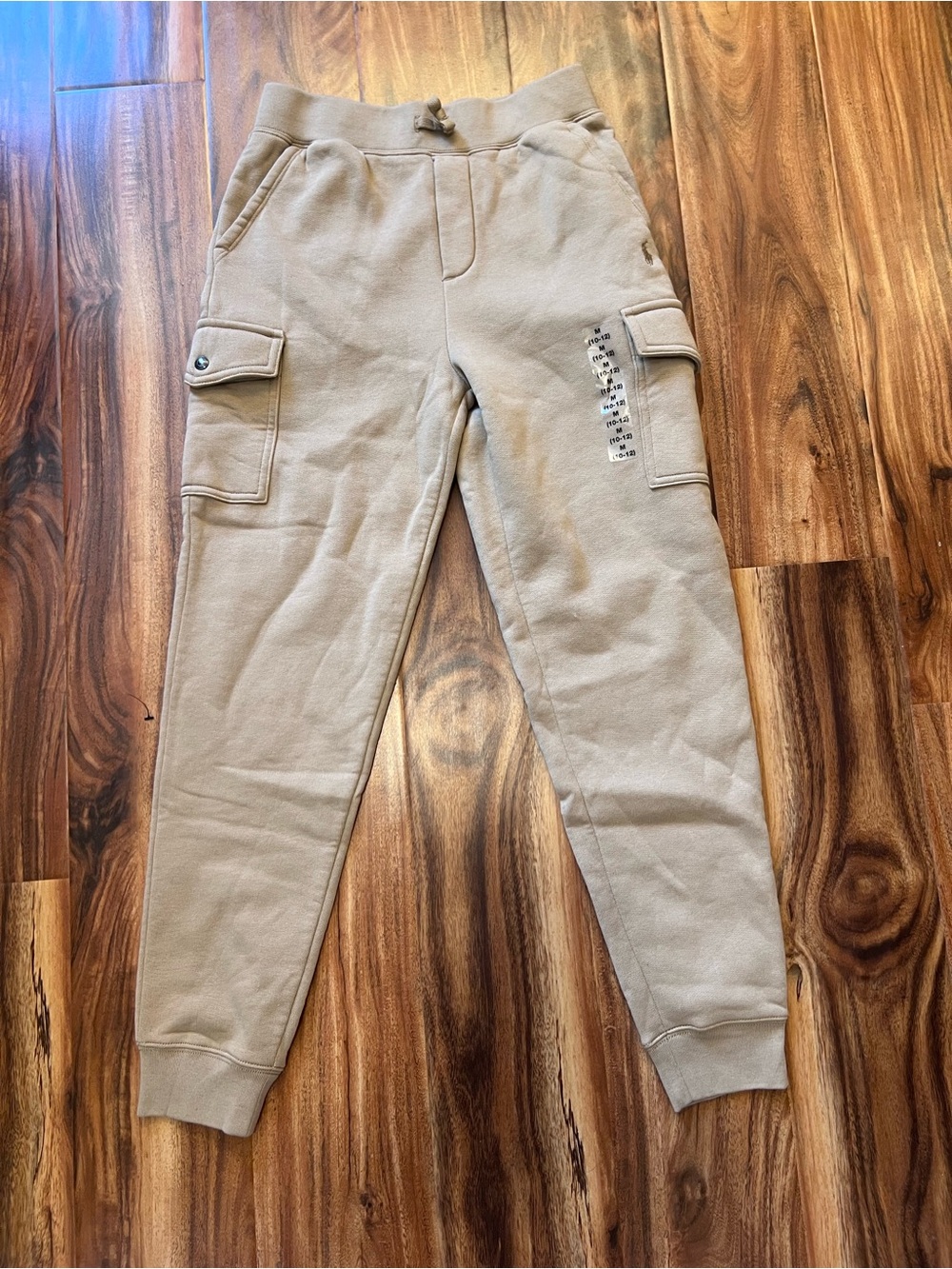 NWT Kids Polo Cargo Jogger Pants in Beige